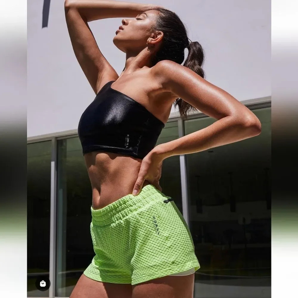 Koral double netz high waisted  shorts